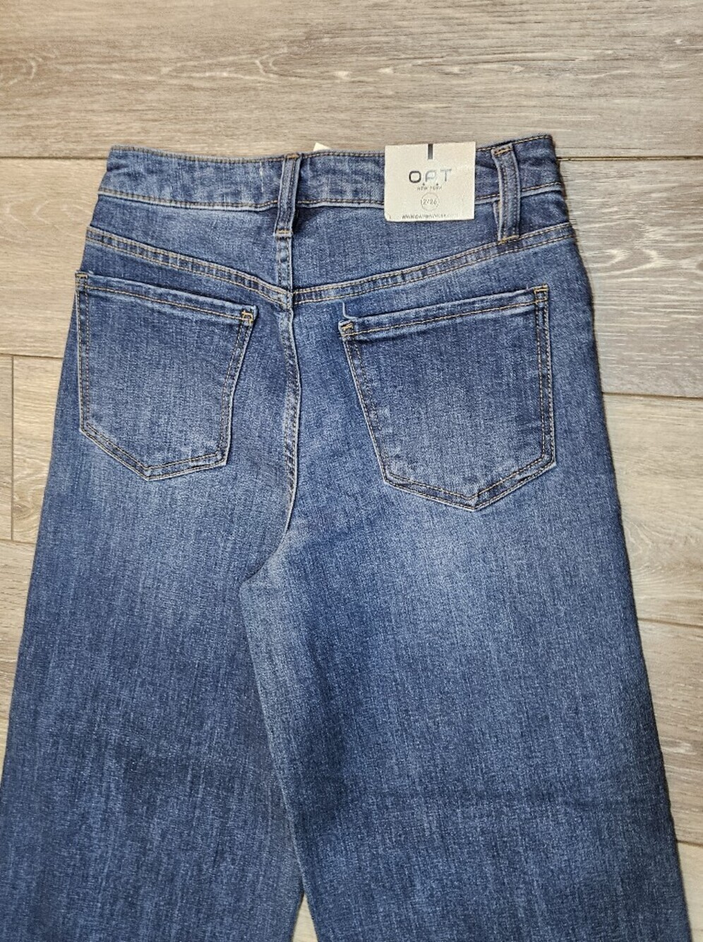 Oat New York Wide-Leg Cropped Jeans in Dark Blue Wash Size 2/26 - Picture 8 of 8